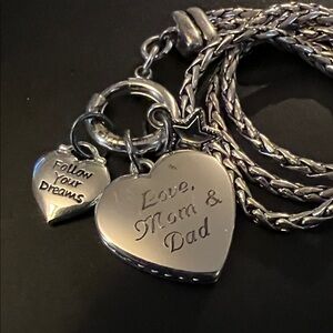 Inspirational Silver Charm Bracelet